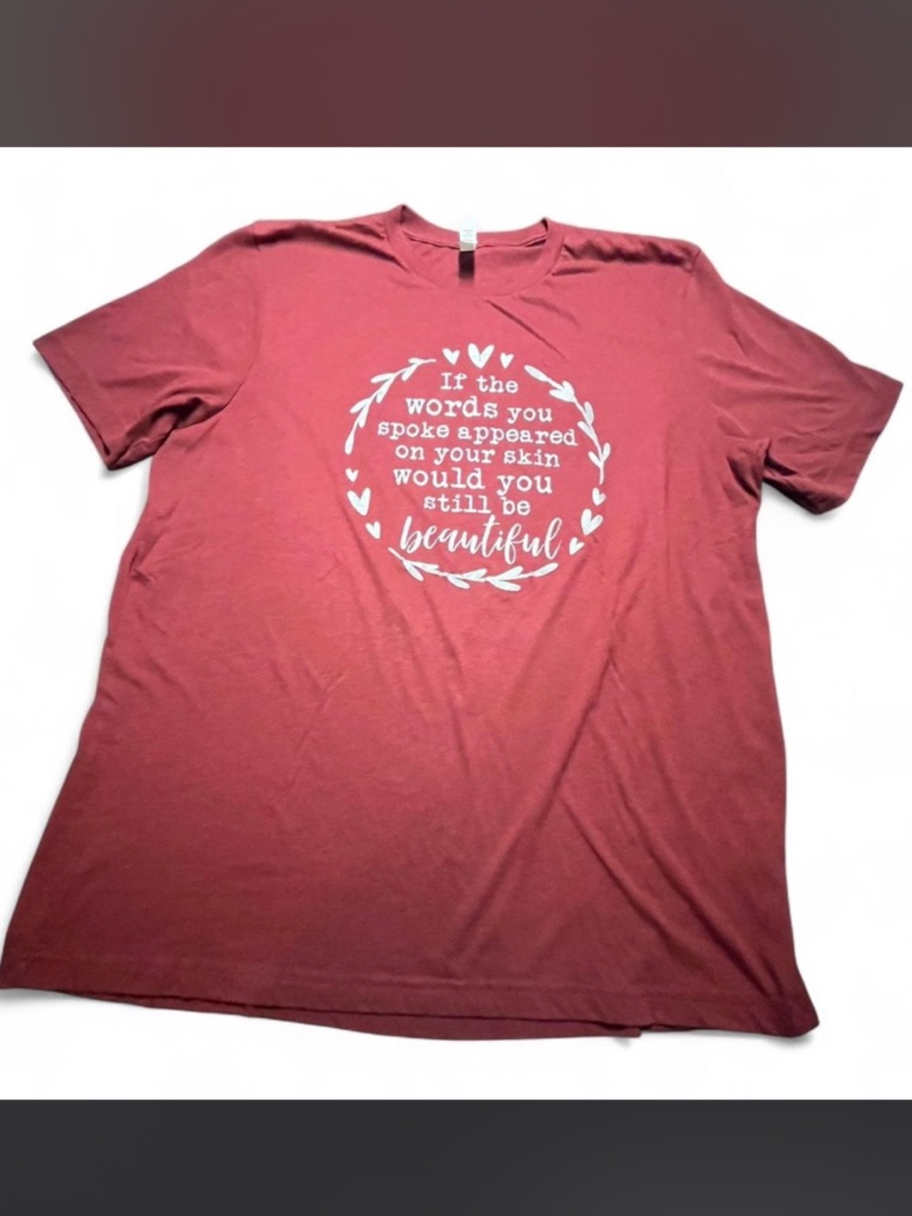 Canvas Maroon and Silver T Shirt, XXL